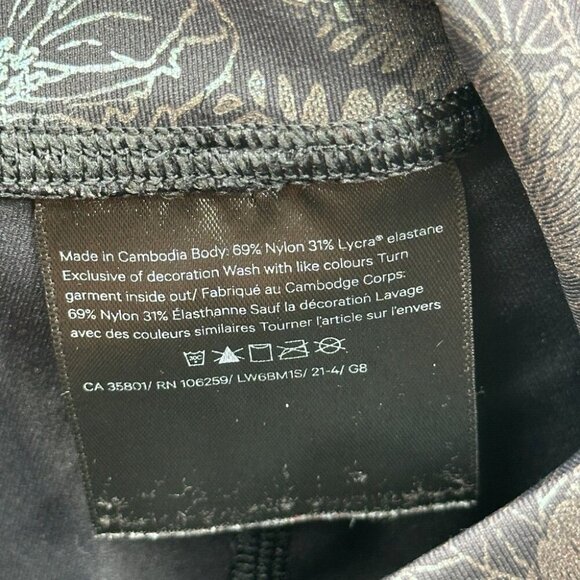 Lululemon Womens Leggings Wunder Train High Rise 25 Black Iridescent Foil Size 2 - Picture 2 of 12